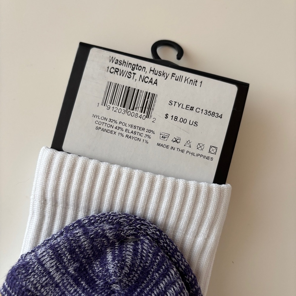 University of Washington Crew Socks - Picture 3 of 3